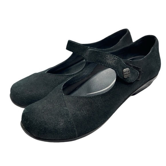 Dansko Black Nappa Opal Mary Jane Comfort Work Shoes Flats Sz EU 39 US 8.5 / 9 - Picture 2 of 11